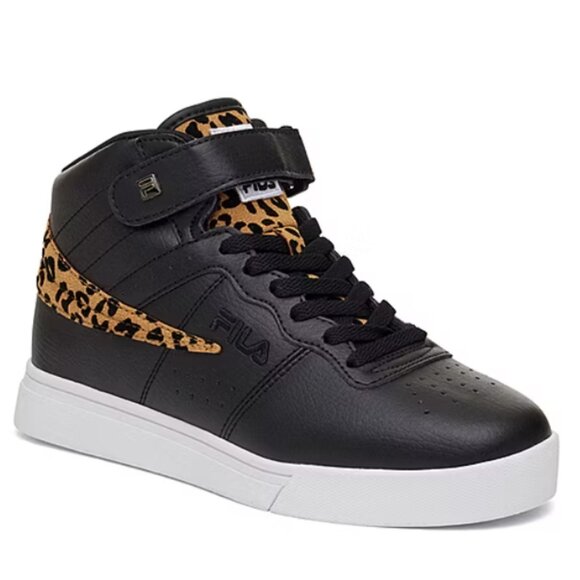 NiB Fila Women Vulc 13 Wild High Top Velcro Strap Sneakers Black Sz 8 $70 RY1386 - Picture 1 of 5